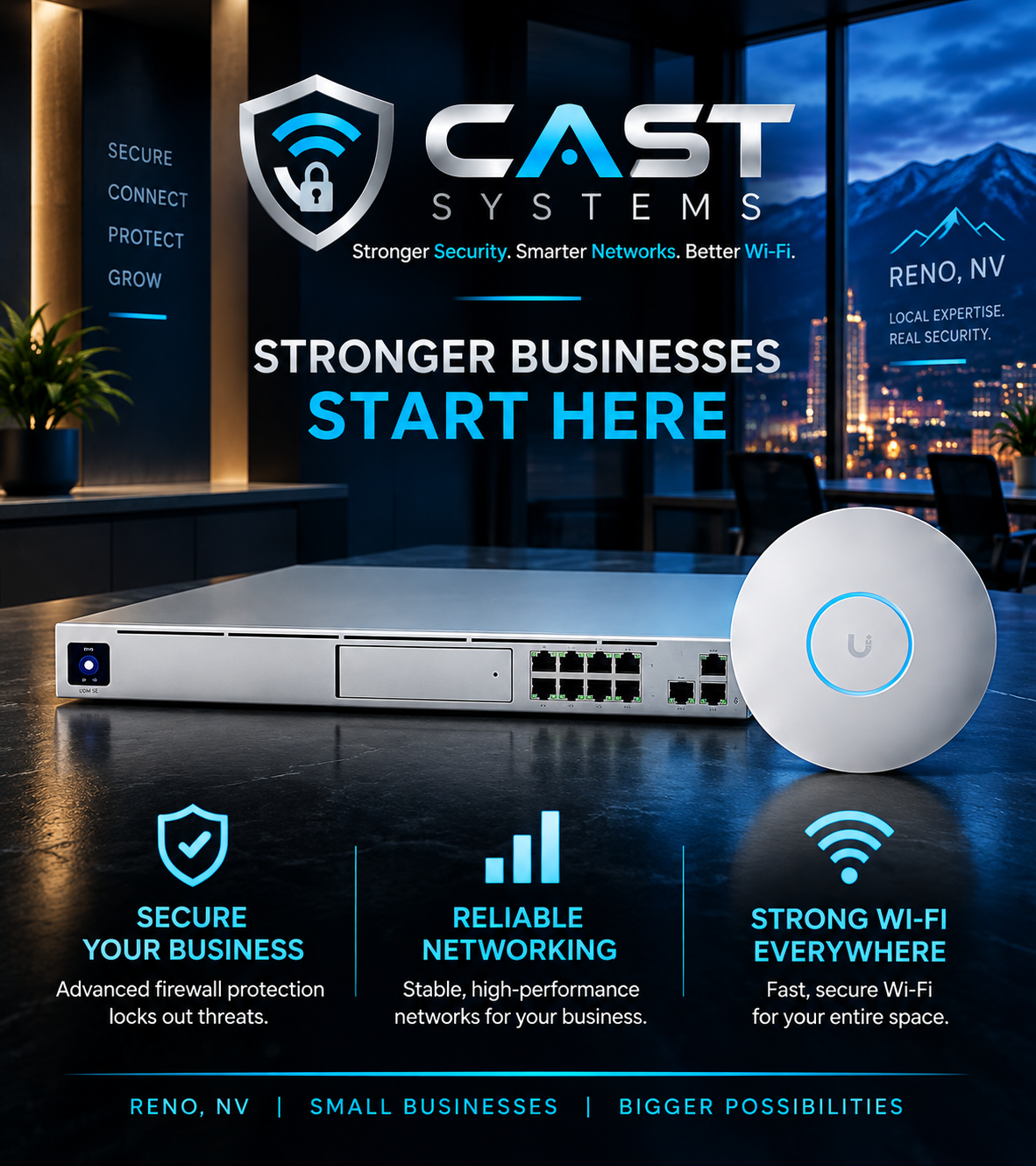 CAST Secure Cyber Networking and Wi-Fi